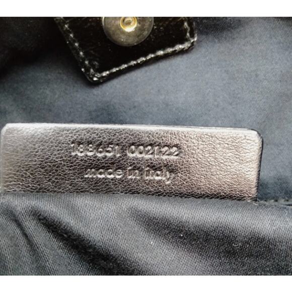 YVES SAINT LAURENT RIVE GAUNCH BLACK PATTON LEATHER TOTE EUC - Picture 7 of 10